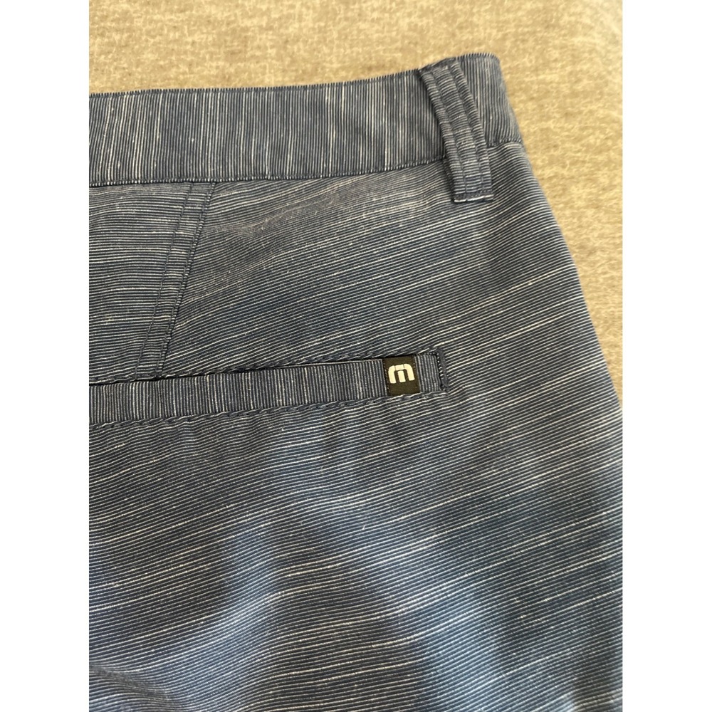 Travis Mathew Golf Shorts Hybrid Heather Blue Casual Walking Shorts Size 34 - Picture 10 of 13